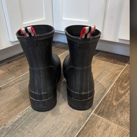 WOMEN'S HUNTER TABITHA BLACK RAIN BOOTS SIZE 9 - Picture 5 of 8